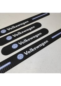Resim Volkswagen Golf 3 Uyumlu Carbon Kapı Eşiği 4'Lü Set Kırılmaz (548480583) 