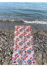 Resim Baskılı Plaj Havlusu Çok Renkli 