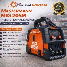 Resim Mastermann Mıg 205M Inverter Kaynak Makinesi - Gazaltı / Mma / Lift Tıg - 220V 