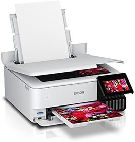 Resim Epson L8160 Tanklı Mürekkep Püskürtmeli Fotoğraf Yazıcı, Tarayıcı, Fotokopi 5760 X 1440 DPI, Beyaz, 403‎ x 369 x 162 mm 