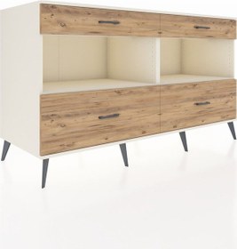 Resim Kronos Konsol 2 Raflı 4 Çekmeceli 176x59x99 Aytaşı-aytaşı/çam Aytaşı-aytaşı/çam 