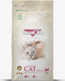 Resim Bonacibo Adult Cat Tavuklu Hamsi ve Pirinç Eşliğinde Yetişkin Kedi Maması 15 KG 
