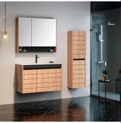 Resim Orka Ricato 80 Cm Mdf Morganakiraz Banyo Dolabı Takımı Boy Dolabı Çok Renkli 