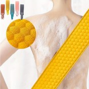Resim 1 Adet Peeling Sırt Fırçası ve Sünger Pedi, Duş & Banyo İçin Uygun, Erkekler ve Kadınlar için Derin Temizlik Vücut Ovma 