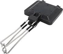 Resim Uadme Sandviç Ekmek Kızartma Makinesi Makinesi, Saplı çıkarılabilir ızgara Kızartma Tavası Gazlı Soba Için Kahvaltı ızgara Plakası Kızarmış Peynirli Atıştırmalıklar Için Indüksiyon Ocak 