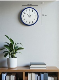 Resim Büro Ev Ofis Hediyesi İçin 36cm Lacivert Tarz Dekor Duvar Saati Diğer 