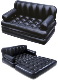 Resim Black Island Açılır Şişme Koltuk ve Şişme Yatak Çift Kişilik 188x152x64 cm 