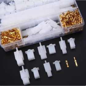 Resim Hatfon 580 Adet Otomotiv Motor Konnektör Terminal Seti 2,8mm 2-9 Pim Takım 5 Çeşit Şeffaf Çantada 