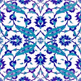 Resim Kütahya Çini Yapı Tasarım AC32 20X20 cm 4 Adet Çini Karo 