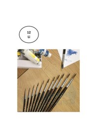 Resim Fanart Academy Seri 145 Midilli Kılı Yuvarlak Fırça No:7 12'li 