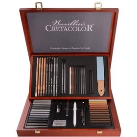 Resim Cretacolor Çizim Seti Ahşap Kutu 53 Parça N-40060 