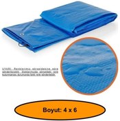 Resim NetBazaars EBATLI BRANDA, 4X6 ÇADIR 140 GR/M2 SU GEÇİRMEZ KAMYON SAMAN İNŞAAT GÖLGEEME ÇADIRI 