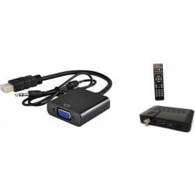 Resim EYEPC Monitörü Televizyon Yapmak Için Hd Uydu Ve Hdmı Vga Dönüştürücü Aparat Birlikte 