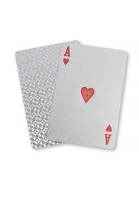 Resim Silver iskambil Kağıdı Pvc Su Geçirmez Oyun Kağıdı cin381slv 