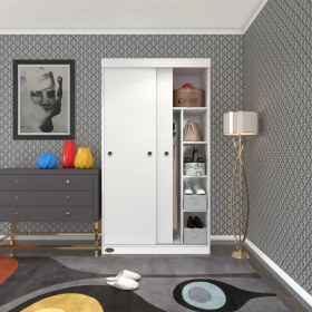 Resim Kenzlife gardırop sürgülü kapaklı kapılı 100 papatya byz gardolap dolap 