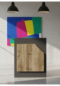 Resim Resital Ledli Karşılama Bankosu G-90 Cm Ofis Kasa Resepsiyon Masası Banko-002-4-2 