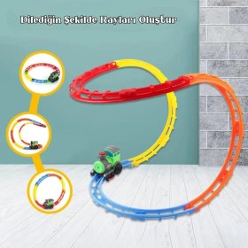 Resim Oyuncak Mavi Takla Atan Çılgın Tren Seti - Çılgın Tren D9081 