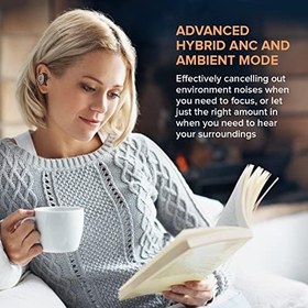 Resim Creative Outlier Pro True Wireless Sweatproof Kulak İçi Kulaklık, Hibrit Aktif Gürültü Engelleme, Ortam Modu, 6X Mikrofon, Kablosuz Şarj, 60 Saat Pil Ömrü/Şarj başına 15 Saat 