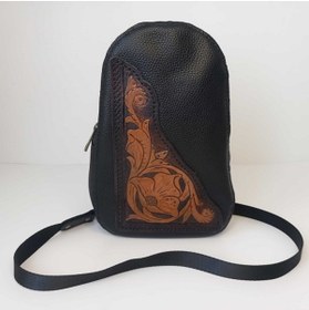 Resim SOFT A Leather El Yapımı Hakiki Deri Motifli Kadın Bel ve Omuz Çanta 