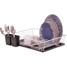 Resim Just Cheap Store Dik Açılı Tek Katlı Beyaz Tabaklık ROYALEKS-ACERO-20333 