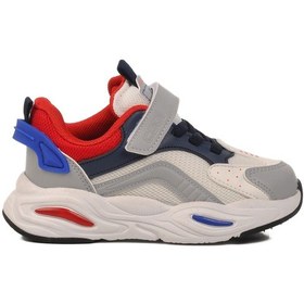 Resim Aspor Beyaz Lacivert Cırtlı Erkek Çocuk Spor Ayakkabı Çok Renkli 