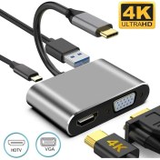 Resim Apple Macbook 13.3' Pro 2022 M2 Hub Type-C & 4K Hdtv VGA USB 3.0 Pd 4 In 1 Adaptör Çoklayıcı 