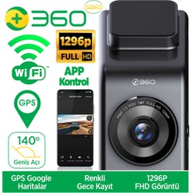 Resim 360+ G300H Pro 2K QHD ADAS Wifi + GPS 140° Geniş Açı Gece Görüşlü Akıllı Araç İçi Kamera 