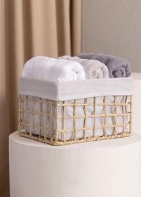 Resim The Mia Braid Hasır Organizer Sepet Naturel 30x22x19 cm 
