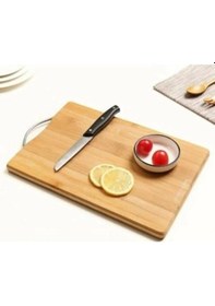Resim Bambu Metal Saplı Ekmek Kesme Tahtası 30x20x1,8 Cm Royaleks-67459 