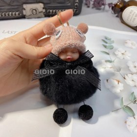 Resim Silver1 Gıoıo Yeni Ipek Eşarp Anahtarlık Kişiselleştirilmiş Inci Papyon Çanta Çekicilik Dokuma Anahtarlık (Yurt Dışından) 