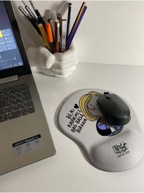 Resim Kahvekolik Kız Baskılı Bilek Destekli Mouse Pad Mousepad 