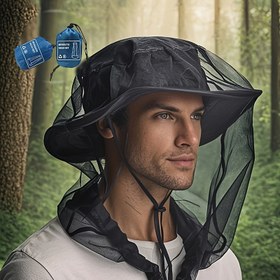 Resim Premium Sivrisinek Başlığı Ağı, 1/2 Paket, Kampçılık, Yürüyüş, Balıkçılık, Bahçe İşleri ve Safari için Ekstra Büyük Delikli Ultra Geniş Koruma, Erkekler & Kadınlar İçin Tüm Şapkalarla Uyumlu 