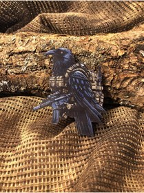 Resim THORSTORE Tactical Raven Patch/Peç/Arma (9,2 x 8cm) 