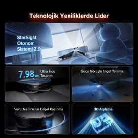 Resim Roborock Saros 10R Akıllı Robot Süpürge ve Mop, 22.000Pa Emiş Gücü, Engel Algılama, Dolaşmayan Ana Fırça 