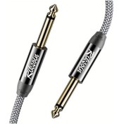 Resim Chuangyinshop 6.35mm Enstrüman Kablosu 2.4m Erkek Erkek Nylon Örgül Çinko Alaşım 