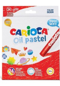 Resim Frozen Lisanslı Kalemlik Hediyeli - Carioca 24'lü Yağlı Pastel Boya Seti Kırmızı 