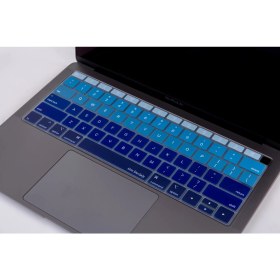 Resim McStorey Laptop Macbook Air Klavye Koruyucu US(ABD) İngilizce Harf Baskılı A1932 ile Uyumlu Ombre 