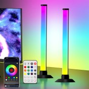 Resim RGBIC Işık Çubuğu, Oda için Akıllı LED Işık Barı, 8 Sahne Modu ve 16 Milyon Renk, Üç Kontrol Modu, Dinamik Müzik Senkronizasyon Modu, PC için LED Oyun Işıkları, USB-LED Aydınlatma, TV Arka Işığı - 2 Adet/1 Set 