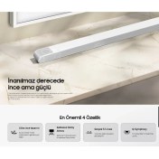 Resim Samsung Bluetooth HDMI Optik Çoklu Bağlantı 10 Hoparlör Dolby Digital Plus, Atmos Çevresel Ses Genişletmedts Virtual:x 3.1.2 Kanal Slim Soundbar 