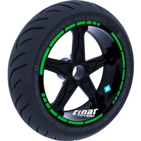 Resim Çınar Extreme Moto Gp Stili Orman Yeşili Jant Şeridi Sticker Çınar Extreme 