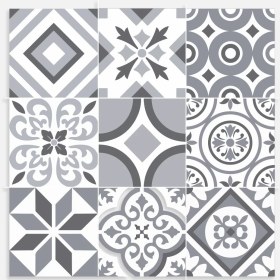 Resim Tink Kendinden Yapışkanlı Geometrik 019 Desenli Pvc Karo 30X30 cm 4'lü 0,36 M2 