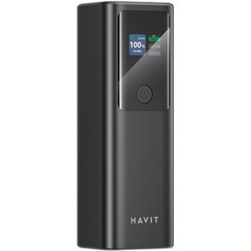 Resim Havit PB50 PD140W Dijital Ekranlı 27000mAh Yüksek Kapasiteli Powerbank – Siyah 