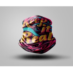 Resim Buffalo Yazı Tasarımlı Motorcu Buff Maske Outdoor Boyunluk Unisex Bandana 