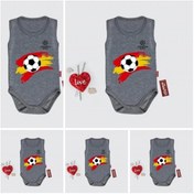 Resim CFR Kids Renkli Çıtçıtlı Taraftar Baskılı 5'li Badi Seti - Bebek Body Bebek Doğum Hediyesi 