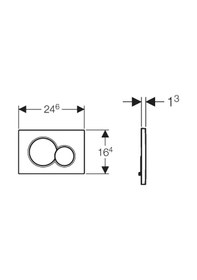 Resim Geberit Sigma01 Kumanda Paneli Beyaz 115.770.11.5 Beyaz 