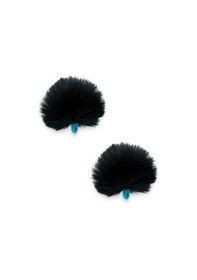 Resim Radius Siyah Renk Yaka Mikrofonu Için Rüzgar Koruyucu İkili 