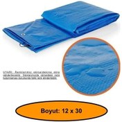 Resim Ebatlı Branda. 12x30 Çadır 140 Gr/m2 Su Geçirmez Kamyon Saman İnşaat Gölgeeme Çadırı 