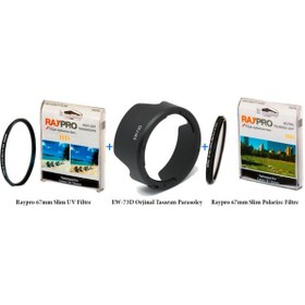 Resim Raypro Filtre Seti 67 MM + EW-73D Parasoley 