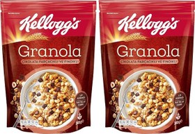 Resim Kellogg's Granola Çikolata Parçacıklı ve Fındıklı 340 Gr,%44 Yulaf içerir,Lif Kaynağı,%11 Belçika Çikolata Parçaları,Antioksidan içerir,Kahvaltılık Gevrek,Müsli 2li paket 