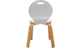 Resim Ens Kids Collection Pearl Beyaz Laminant Kaplama Ahşap Çocuk Sandalyesi (2-7 Yaş) 